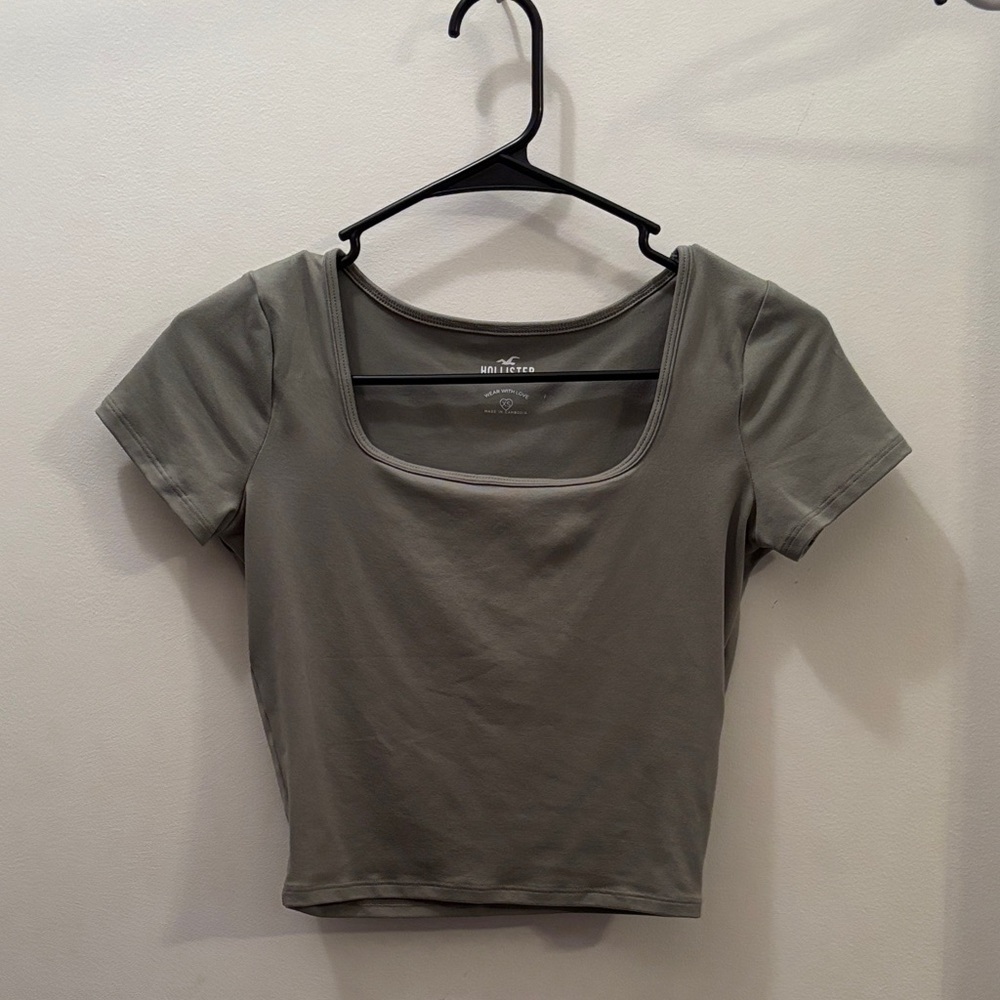 Hollister Olive Crop Top